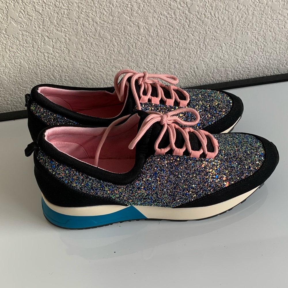 Dune London Ladies Enigma Glitter Sneakers